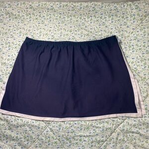 Nike Skort Womens Navy Blue White Trim Built-In Shorts Tennis Golf